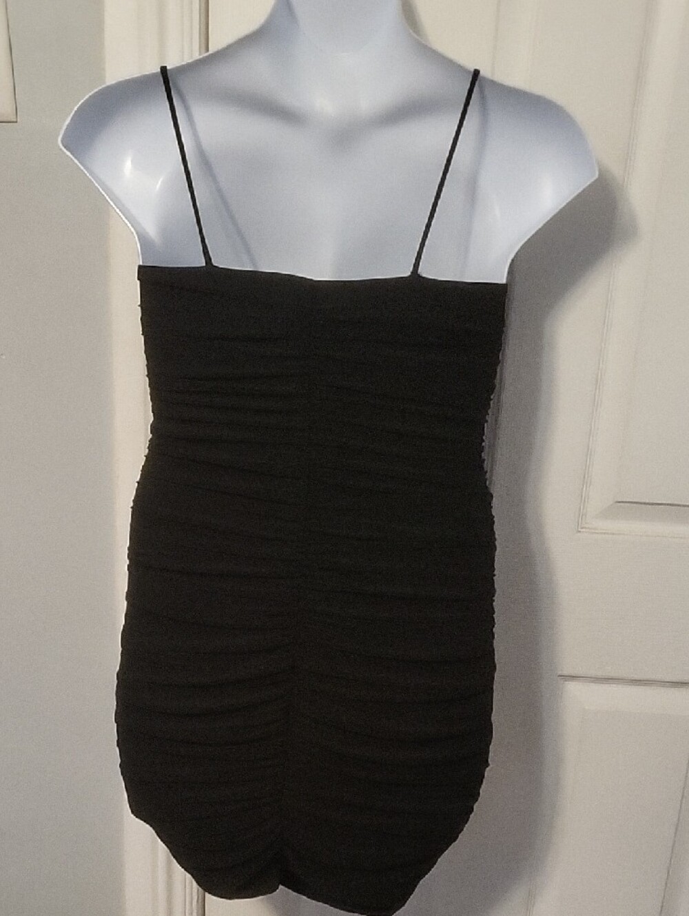 Windsor Black Ruched Mini Bodycon Ruched  Dress - Picture 9 of 11